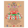 Détail de bracelets cœur en argile rouge et verte pour le premier jour d'école - Mélange Rouge Vert Blanc (Thème Maternelle)