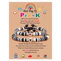 Détail des bracelets faits main pour la rentrée scolaire sur carte cadeau - Noir Cœur Rouge (Thème Pre-K)