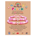 Détail de bracelets à perles roses sur carte cadeau thème Pre-K pour enfants - Rose (Thème Pre-K)