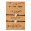 Armbänder-Set Sonne und Mond auf Back to School Geschenkkarte für Mutter und Tochter - B00712 Schulanfang Karte
