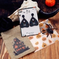 Gothic σκουλαρίκια planchette με σχέδιο ματιού και λινάτσα θήκη δώρου - Δάκρυ Κακό Μάτι (Με Τσάντα Δώρου)