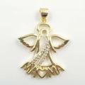 Gold-plated angel wing pendant necklace with zircons and MAMA lettering for Mother's Day - Angel MAMA Pendant