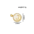 Detailed view of Cancer zodiac pendant with dimensions 2.3x2.0cm and 5.1g weight info - Cancer (Colorful Pink Opal)