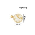 Detailed size specifications of the gold zodiac pendant with weight 5.1g and 2cm width - Aquarius (Colorful Pink Opal)