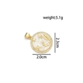 Detailed view of Scorpio opal pendant with gold scorpion and zircon border measurements - Scorpio (Colorful Pink Opal)