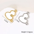 Macro shot of gold and silver gourd-shaped hollow charms with size 1.5cm by 1.7cm measurements - Smooth Bead Gourd Gold
