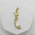 18k gold plated mermaid pendant featuring micro-pave cubic zirconia for DIY jewelry - Mermaid Pendant