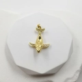 Elegant gold whale pendant necklace featuring shimmering cubic zirconia accents - Whale Pendant