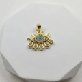 Bohemian gold plated evil eye pendant with blue crystals and sparkling zirconia stones - Bohemian Eye Style J / Pendant Only (Without Chain)