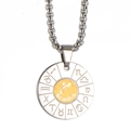 Two-tone Scorpio zodiac pendant necklace in silver and gold stainless steel on box chain - Scorpio (Pendant Only (Without Chain))