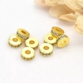 18k vergulde kristallen kralen met fonkelende strassteentjes voor DIY-sieraden maken - 4mm / Witte Zirkoon