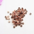 DIY rose gold plated rondelle spacer beads for handmade bracelet jewelry making - Rose Gold