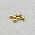 18k gold plated round spacer beads with micro-set turquoise zircon for DIY jewelry making - 5mm / 18K Gold (Turquoise)