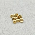 Perles d'espacement rondes plaquées or 18k avec oxydes de zirconium verts et noirs - Or 18K (Zirconium Vert)