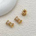 Distanziatore a vita placcato oro 14K con micro-pavé di zirconi per creazioni gioielli DIY - 18K Gold Plated (White Zirconia) / 8mm