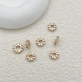 Perline distanziatrici in oro 14k con zirconi per la creazione di gioielli fai-da-te - 6mm / Oro 14K