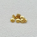 Flat round 18k gold plated spacer beads with micro-set zircon stones for jewelry making - 5mm / 18K Gold (Orange Zirconia)