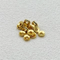 Perles d'espacement rondes plaquées or 18 carats avec zircons noirs pour bijoux DIY - Or 18K (Zirconia Bleu Saphir)
