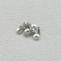 Perle d'espacement argentée avec zircons verts pour la création de bijoux DIY - Argent (Zirconia Vert)