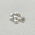 Perles intercalaires argentées avec zircon orange pour création de bijoux DIY - Argent (Zirconia Orange)