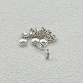Perles intercalaires argentées avec oxydes de zirconium rouges et verts pour bijoux - Argent (Zircone Multicolore)