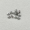 Perle d'espacement en argent poli avec micro-pavage de zircons roses pour bijoux DIY - Or Blanc (Zirconia Rose Clair)