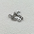 Perles d'espacement argentées avec zircons rouges et verts pour création de bijoux DIY - Couleur Argent (Zircone Multicolore)