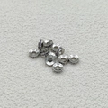 Perle d'espacement en cuivre argenté avec sertissage de zircons violets pour bijoux - Couleur Or Blanc (Zircon Violet)