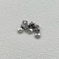 Perles d'espacement argentées avec micro-incrustation de zircons violets pour bijoux DIY - Argent Platine (Zircone Verte)