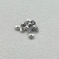 Perle d'espacement plaquée or 18k avec zircon bleu pour création de bijoux DIY - Or Blanc (Zirconia Bleu Saphir)