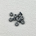 Perle d'espacement en métal noir avec zircons bleus pour la création de bijoux DIY - Noir de Fusil (Zirconia Bleu Saphir)