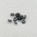 Perle d'espacement noire plaquée avec zircons blancs pour la création de bijoux DIY - Noir de Fusil (Zirconia Rose Clair)