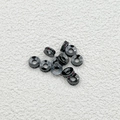 Intercalaire rond noir plaqué avec zircons colorés pour la création de bijoux DIY - Noir de Fusil (Zirconia Multicolore)