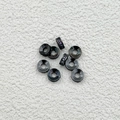Perles d'espacement rondes noires avec zircon violet pour la création de bijoux DIY - Noir de Fusil (Zirconia Violet)