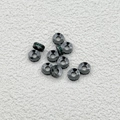 Perles d'espacement noires plaquées avec zircons verts pour création de bijoux - Noir de Fusil (Zirconia Vert)