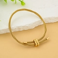 Bracciale a più fili intrecciati color oro regolabile con fibbia a infinito - Oro