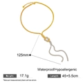 Tweekleurige gedraaide slangenketting in goud en zilver met een elegant knoopontwerp - Goud Zilver Tweekleurig
