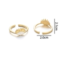 Anello aperto in rame placcato oro 18K con opale a raggiera e dettagli in zirconi - Opale Rosa Multicolore (Stile A)