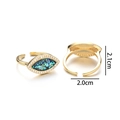 Elegante 18K vergulde koperen ring met marquise blauwe opaal en cubic zirconia - Smaragdgroene Kunstmatige Opaal (Stijl C)