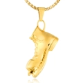 Hip hop gold plated high-top sneaker pendant necklace with square link chain for men - Gold, Pendant Only (Without Chain)