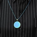 Detail of Viking Valknut pendant with iridescent plating on a stainless steel chain - Rainbow Pendant Only (Without Chain)