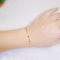 Minimalist gold lip star water ripple chain bracelet for women in a polished gold finish - 16+5cm / Lip Chain Bracelet / Gold
