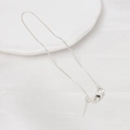 Adjustable silver box chain detail with lobster clasp and needle for DIY jewelry making - Silver White