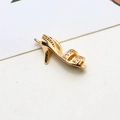 Macro detail of a gold stiletto pendant with cubic zirconia micro-inlay for DIY jewelry - High Heel Shape (01#)