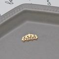Detailed close-up of a gold filigree multi-loop connector for DIY earring and jewelry making - Classic Filigree Pattern Style (03#)