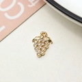 Ciondolo a forma di uva con micro-pavé di zirconi bianchi placcato in oro 18k - Uva Oro