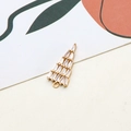Detail of Christmas tree pendant with baguette cubic zirconia and gold plated brass loop - Christmas Tree Style (08#)