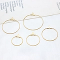 5er-Set vergoldete geometrische Kreis-Ohrringanhänger für DIY-Schmuckherstellung - 20mm / Gold