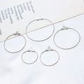 5-teiliges Set silberne runde Anhänger für DIY-Ohrringe und Schmuckherstellung Handwerk - 20mm / Silber