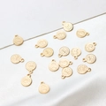 Polished gold plated coin pendants with vintage relief for DIY jewelry making - Minimum 10 Pcs / 04# 7mm Mini Queen Portrait Coin